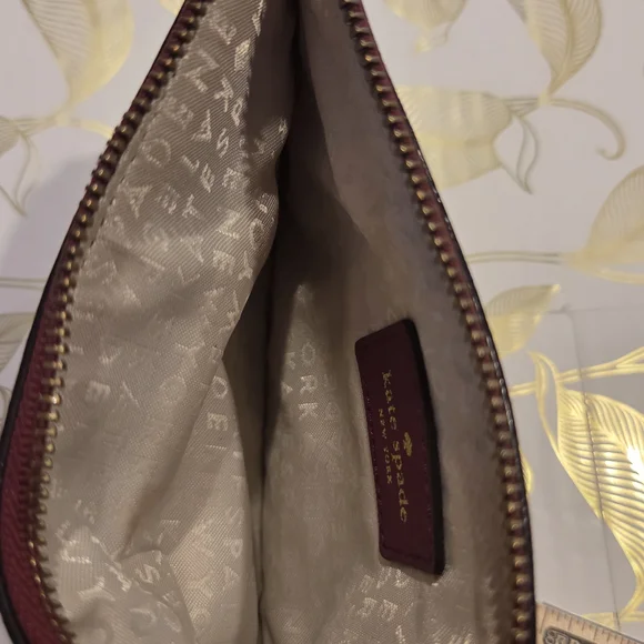 Kate Spade Burgundy Crossgrain Pouch - Picture 8 of 9